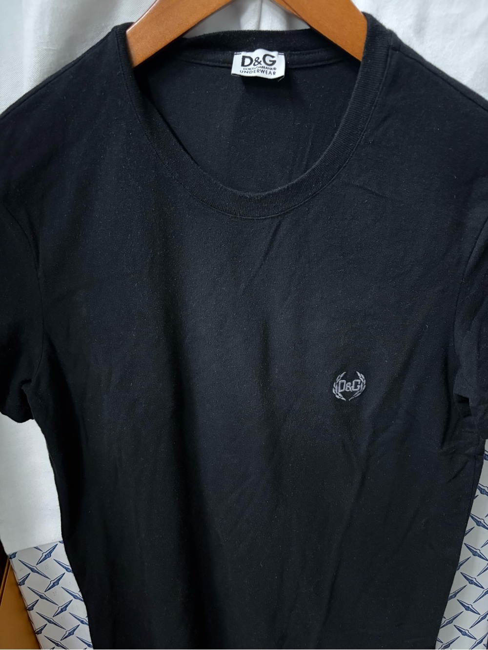 D&G Black  T-Shirt with Subtle Logo this is sleepwear cotton stretch. Never worn